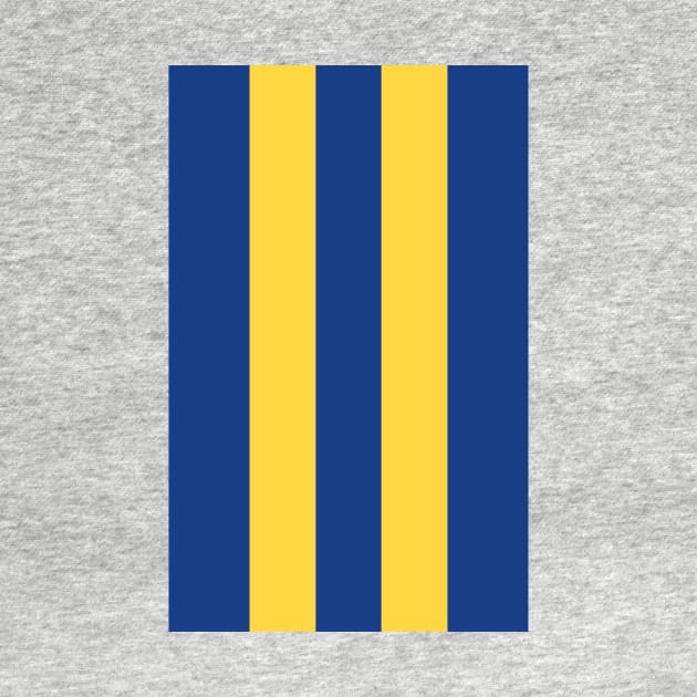 Leeds Retro 1994 Blue and Yellow Away Striped by Culture-Factory